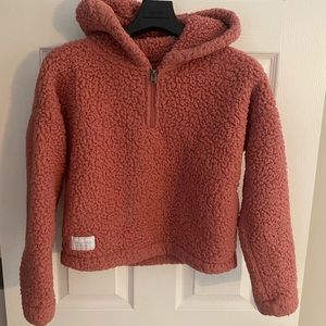 Abercrombie pink teddy pullover